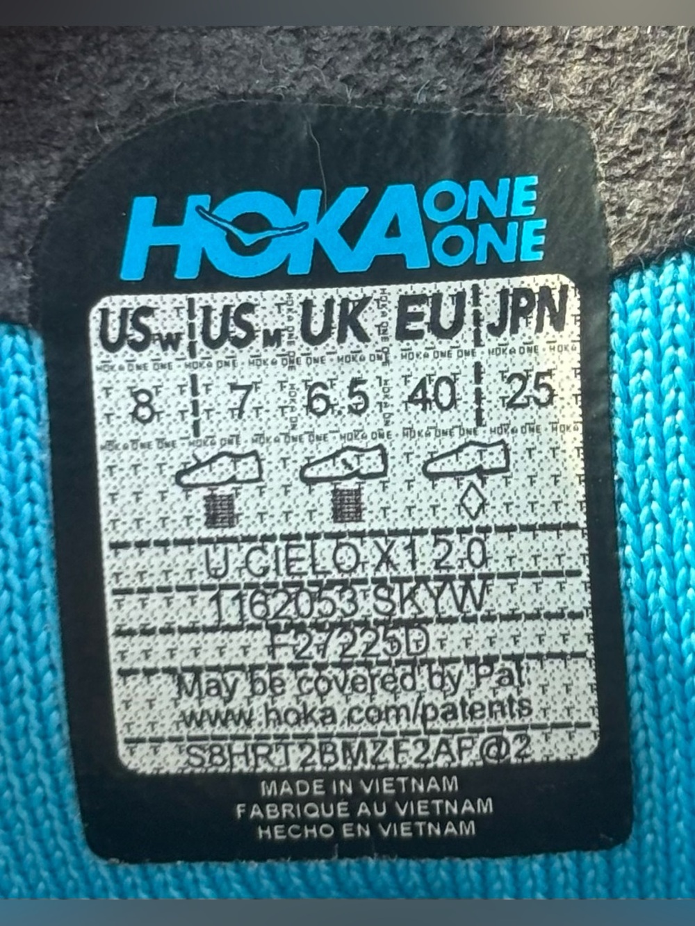 Hoka ONE ONE 🔥 Cielo X1 2.0 Frost Black Running Shoes 1162053 FLCK NEW - Picture 10 of 11